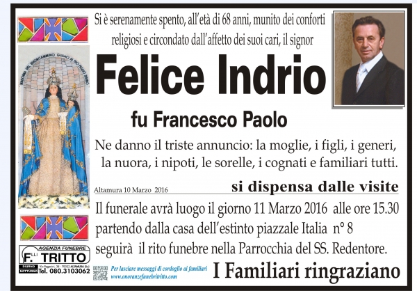 FELICE INDRIO