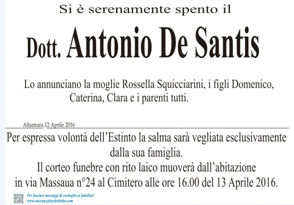 ANTONIO VITO DE SANTIS