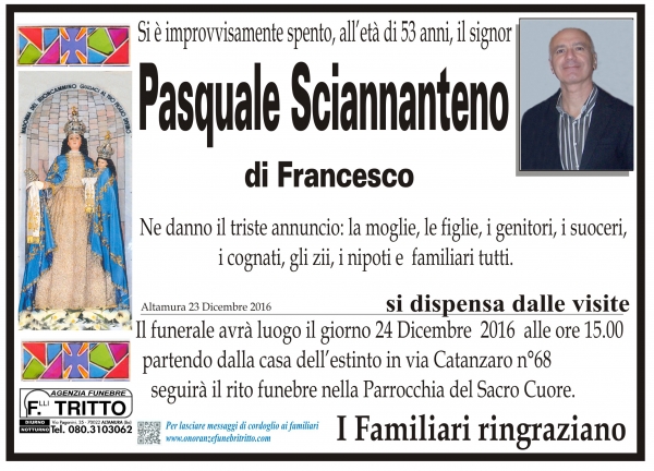 PASQUALE SCIANNANTENO